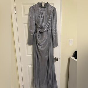 Elegant Gray Evening Gown